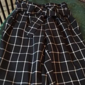 Charlotte Russe Plaid Trousers -small